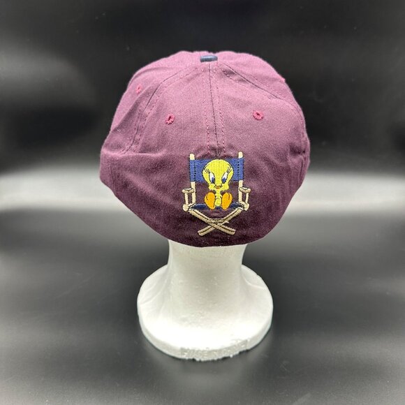 Vintage Baseball Cap 1991 Tweety Embroidered Hat Purple Navy Warner Bros USA - Picture 4 of 10